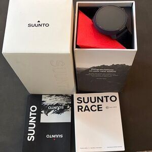 Suunto Race Watch with Black and Red Highlights